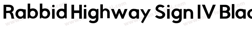 Rabbid Highway Sign IV Black字体转换